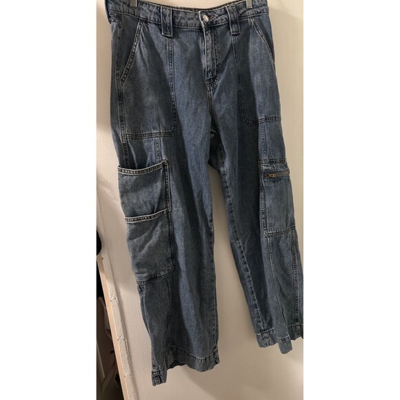Wild Fable Women’s Mid Rise Wide Leg Cargo Jeans Size 10/R - Picture 3 of 9